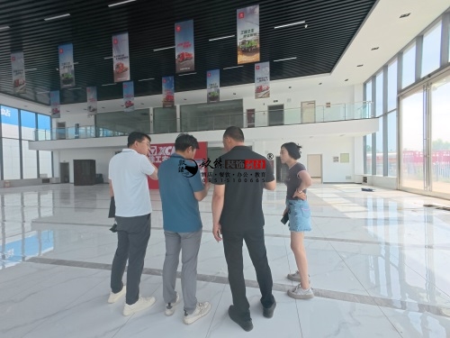 中宁装修公司|中宁众华企业展厅装修设计现场勘察