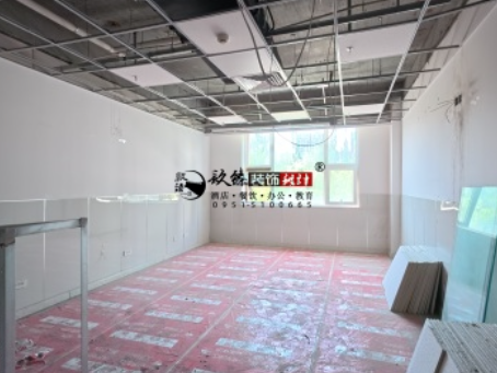 中宁装修公司|中宁华皓办公室改造设计装修中期施工进度
